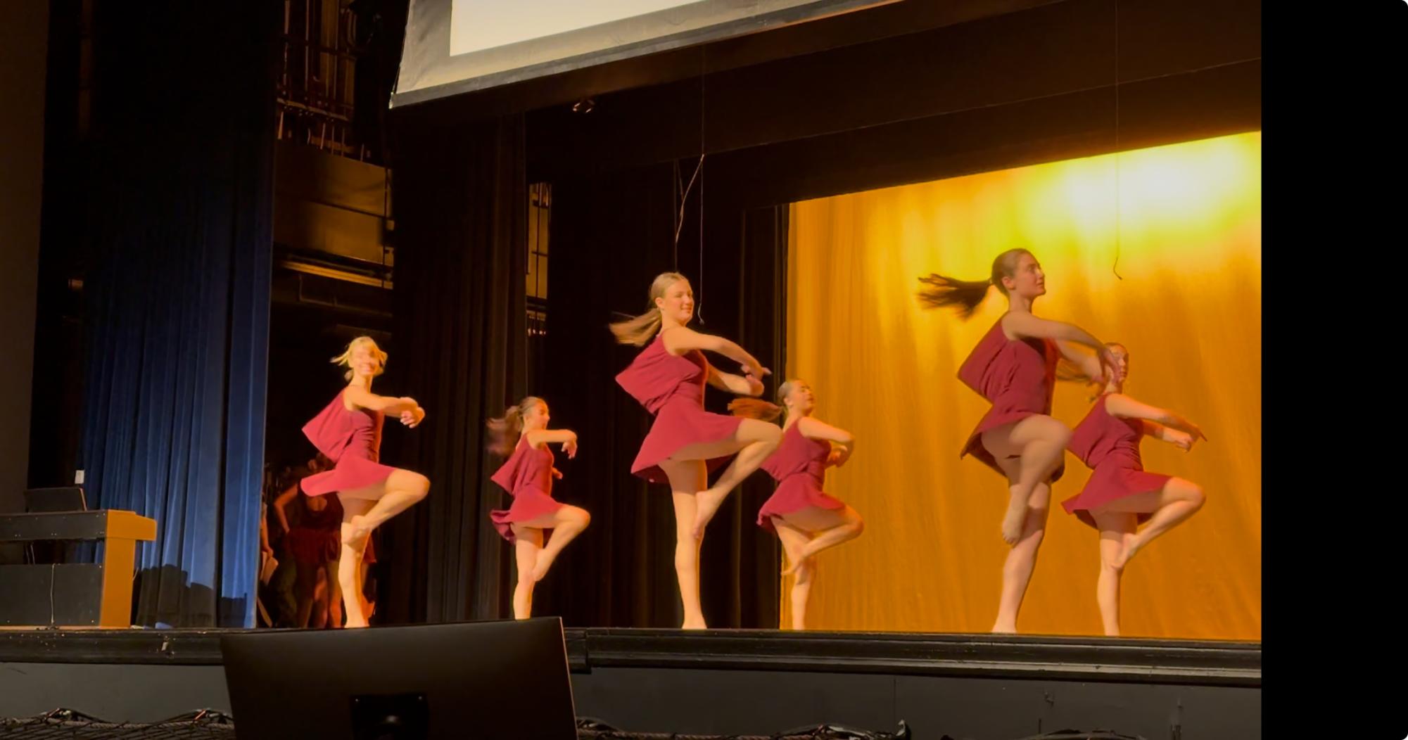 Collage performing in the Fine Arts Assembly