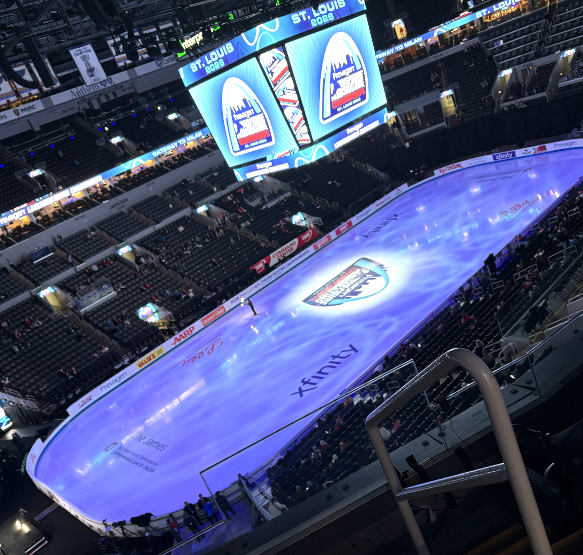 Enterprise Center lit up for 2026 US National Championship